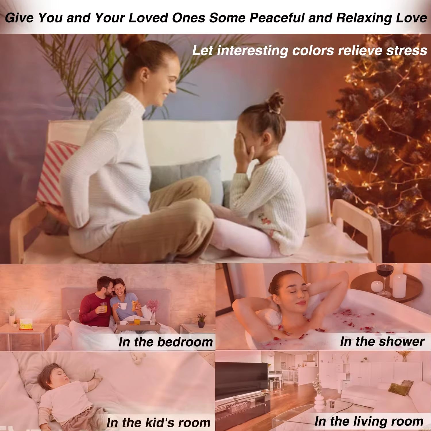 Ocean Lamp Water Light Projector - Water Ripple Projector Light Cube Aurora Northern Lights Wave Ripple Night Light for Bedroom